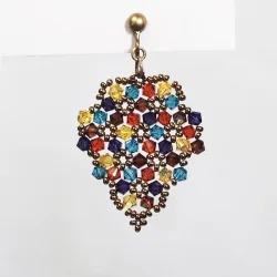 Clips  - Bronze brass - Earrings Grapes Xochitl - Clips  - Bronze brass - Laiton bronze